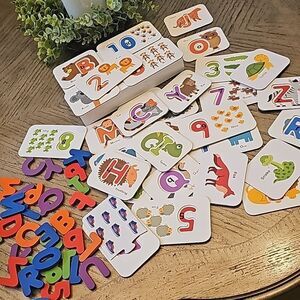 Wooden Number and letter learning toy